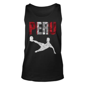 Vintage Peru Flag Peruvian Pride Soccer Football Unisex Tank Top | Mazezy