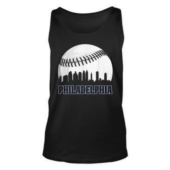 Vintage Philadelphia Baseball Skyline Retro Philly Cityscap Tank Top | Mazezy