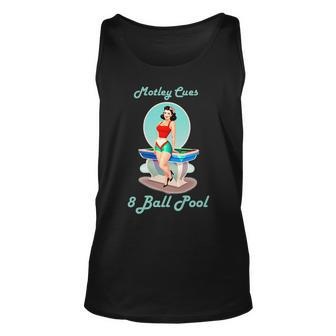 Vintage Pinup Billiards Pool Billiards Funny Gifts Unisex Tank Top | Mazezy