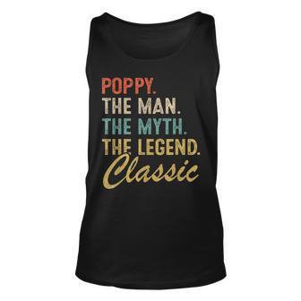 Vintage Poppy The Man Myth Legend Grandpa Retro Tank Top | Mazezy