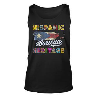 Vintage Puerto Rico Hispanic Heritage Month Tank Top - Seseable