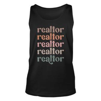 Vintage Realtor Stacked Realtor Life Real Estate Agent Life Tank Top | Mazezy AU