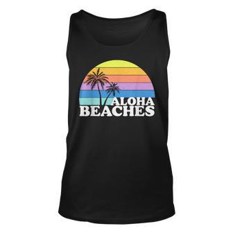 Vintage Retro Aloha Beaches Beach Tropical Vacation Vacation Tank Top | Mazezy