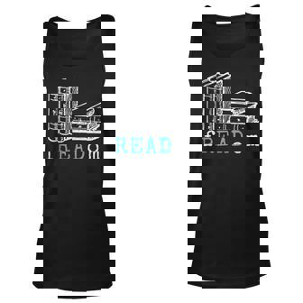 Vintage Retro Freadom  I Read Banned Books Unisex Tank Top
