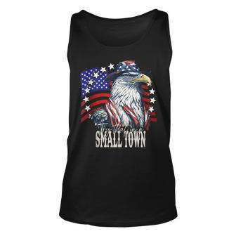 Vintage Retro Try That In My Town Eagle American Flag Tank Top - Seseable