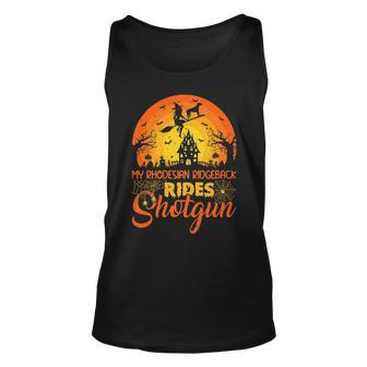 Vintage My Rhodesian Ridgeback Dog Ride Shotgun Halloween Halloween Tank Top | Mazezy
