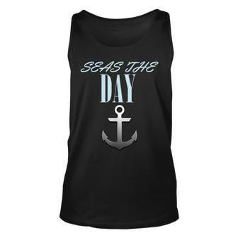 Vintage Sailor Anchor Quote For Sailing Boat Captain Unisex Tank Top | Mazezy