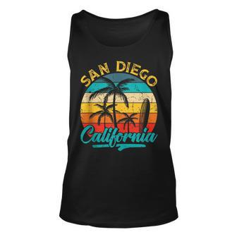 Vintage San Diego California Beach Surf Summer Vacations California And Merchandise Tank Top | Mazezy