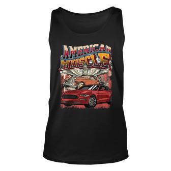 Vintage Streetwear American Muscle Car Graphic Apparel Unisex Tank Top | Mazezy