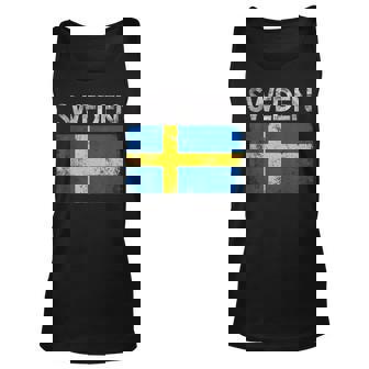 Vintage Sweden Swedish Flag Pride Pride Month Tank Top | Mazezy