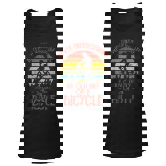 Vintage Never Underestimate An Old Guy On A Bicycle Biker Tank Top | Mazezy