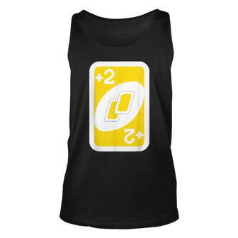 Vintage-Uno Lover 2 Cards Costume Halloween Matching Family Unisex Tank Top - Seseable