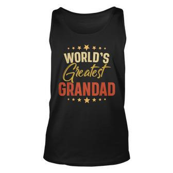Vintage Worlds Greatest Grandad Dad Grandpa Fathers Day Grandpa Tank Top | Mazezy