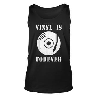 Vinyl Is Forever Analog Vinyl Record Player Vinyl Tank Top | Mazezy
