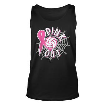 Volleyball Pink Out Pink Ribbon Breast Cancer Awareness Tank Top - Seseable