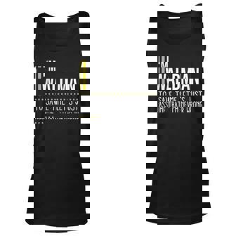 Waldman Name Gift Im Waldman Im Never Wrong Unisex Tank Top | Seseable UK