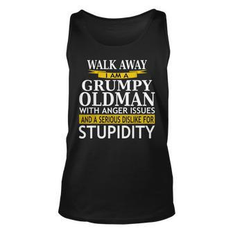 Walk Away Grumpy Old Man With Anger Issues Sarcasm Tank Top | Mazezy