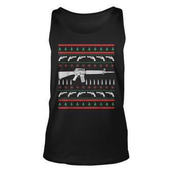 I Want Guns For Christmas Ugly Christmas Sweater Tank Top | Mazezy