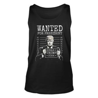 Wanted For President 2024 Donald Trump Tank Top | Mazezy