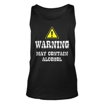 Warning May Contain Alcohol Unisex Tank Top | Mazezy