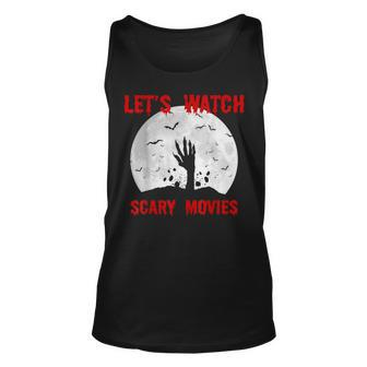 Lets Watch Scary Movies Scream Horror Scary Tank Top | Mazezy