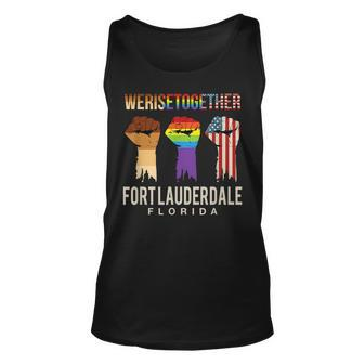 We Rise Together Lgbt Fort Lauderdale Pride Florida Unisex Tank Top | Mazezy