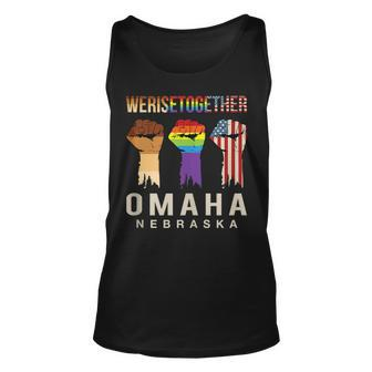 We Rise Together Lgbt Omaha Pride Nebraska Social Justice Unisex Tank Top | Mazezy DE