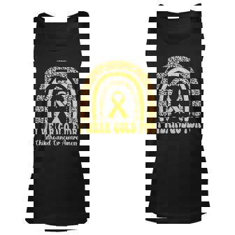 I Wear Gold For My Son Childhood Cancer Awareness Tank Top - Thegiftio UK