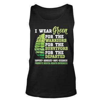 I Wear Green For The Warriors Mental Health Awareness Month Tank Top | Mazezy