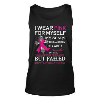 I Wear Pink For Myself My Scars Tell A Story Tank Top - Monsterry CA