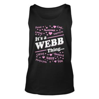 Webb Surname Last Name Its A Webb Thing Last Name Tank Top | Mazezy