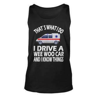 Wee Woo Car Funny Paramedic Unisex Tank Top | Mazezy
