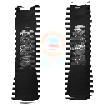 Weir Scottish Clan Badge With Tartan Unisex Tank Top | Mazezy