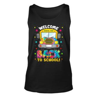 Welcome Back To School Funny Outfit School Bus Driver Unisex Tank Top | Mazezy