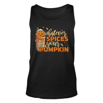Whatever Spices Your Pumpkin Thanksgiving Autumn Halloween Halloween Tank Top | Mazezy