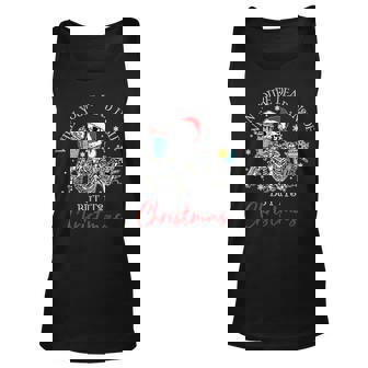 When Youre Dead Inside But Its The Holiday Season Skeleton Unisex Tank Top | Mazezy