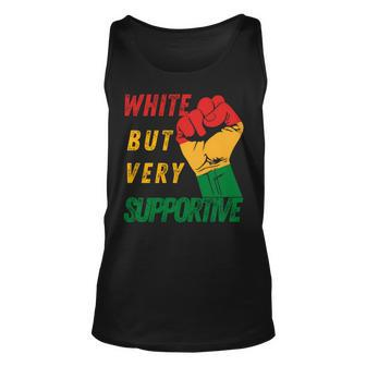 White But Supportive Ally Junenth Black History Month Unisex Tank Top | Mazezy CA