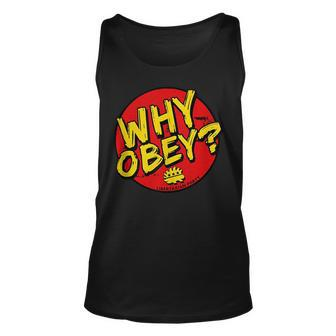 Why Obey Resistance Fighter Free Thinking Unisex Tank Top | Mazezy