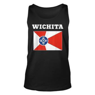 Wichita Usa Travel Kansas Flag Gift American Unisex Tank Top | Mazezy