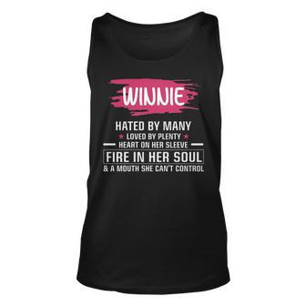 Winnie Name Gift Winnie Hated By Many Loved By Plenty Heart Her Sleeve V2 Unisex Tank Top - Seseable