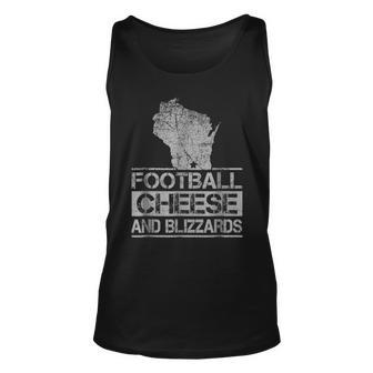 Wisconsin Football Cheese & Blizzards Wi Football Tank Top | Mazezy
