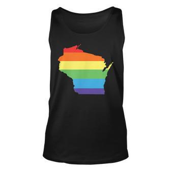 Wisconsin Gay Pride Support - Lgbt Equality Unisex Tank Top | Mazezy