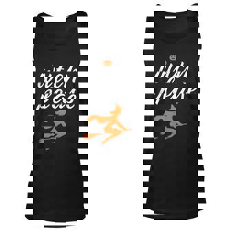 Witch Please Halloween Pun Witchcraft And Broomstick Halloween Tank Top | Mazezy