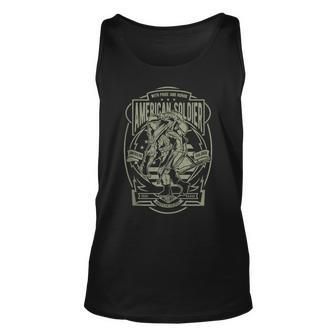 With Pride And Honor American Soldier Unisex Tank Top | Mazezy