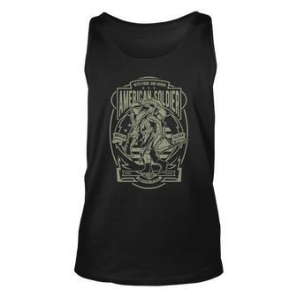 With Pride And Honor American Soldier Unisex Tank Top | Mazezy