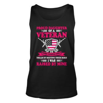 Womens Proud Daughter Of A Veteran Father Cute Veterans Daughter 386 Unisex Tank Top - Monsterry CA
