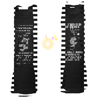 Work Anniversary 11 Years Eleven Years Stupid Donut Unisex Tank Top | Mazezy