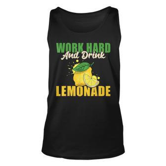 Work Hard And Drink Lemonade Unisex Tank Top | Mazezy