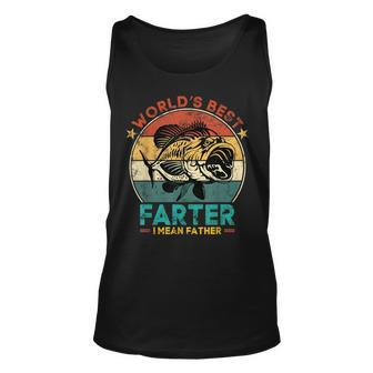 Worlds Best Farter I Mean Father Best Dad Ever Cool Fish Unisex Tank Top | Mazezy