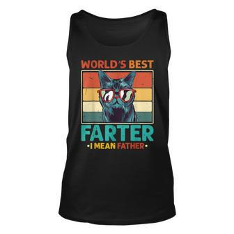 Worlds Best Farter I Mean Father T Best Cat Dad Ever Unisex Tank Top | Mazezy